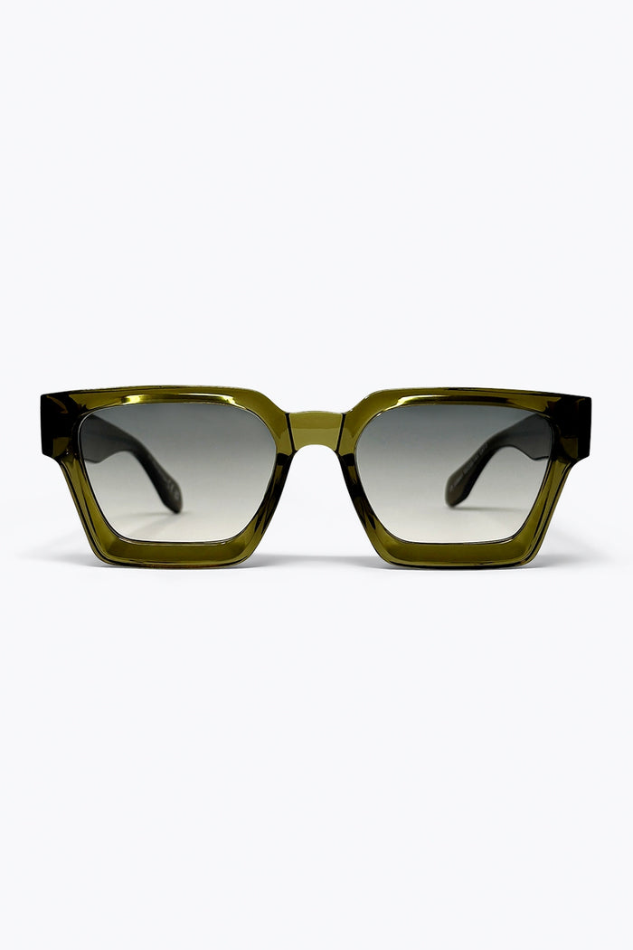 Olive Square Frame Gradient Lens Urban Sunglasses
