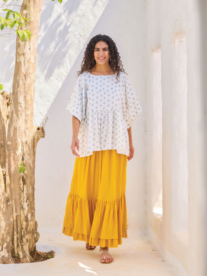 Orange Tip Top & Skirt Set