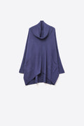Oversized navy sweater with front pockets