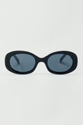Oversized Oval Sunglasses in Black