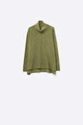 Oversized Roll Neck Sweater in military green