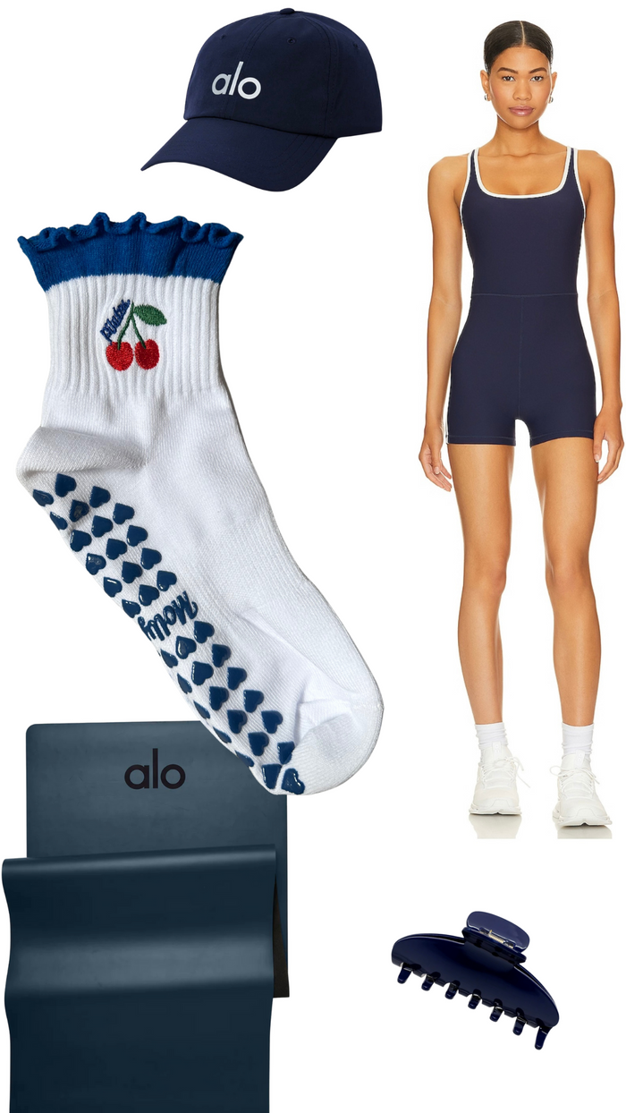 Blue classic grip socks