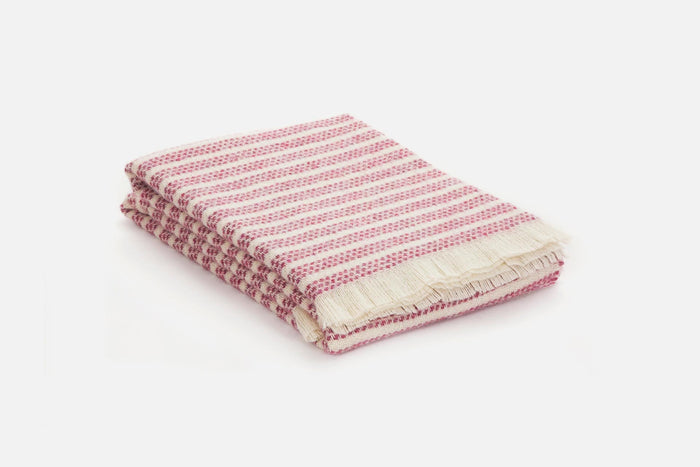 Pink Heather Raheen Irish Wool Throw Blanket - Cushendale Woollen Mills
