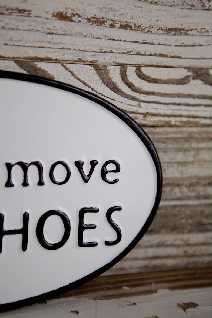 Please Remove Your Shoes Sign