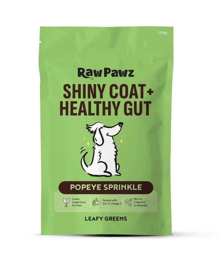 Raw Pawz Popeye Greens Sprinkle - Shiny Coat