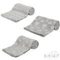 PRINTED GREY BABY FLEECE WRAP (PK12) FBP10-G