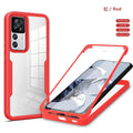 the red case is shown with the phone in the background