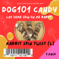 Dogtraining101 Retail Super Store Rabbit Skin Twist - Large