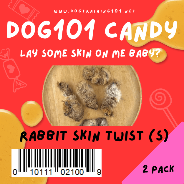 Dogtraining101 Retail Super Store Rabbit Skin Twist - Small