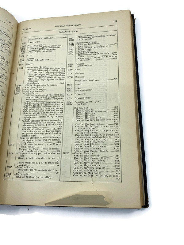 Rare Antique Book, International Code of Signals American Edition 1923 at Duckwells