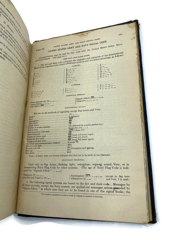 Rare Antique Book, International Code of Signals American Edition 1923 at Duckwells