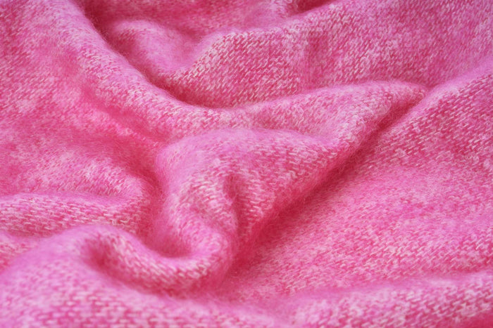 Raspberry Mooneen Mohair Throw Blanket - Cushendale Woollen Mills