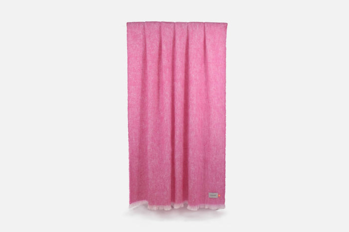 Raspberry Mooneen Mohair Throw Blanket - Cushendale Woollen Mills