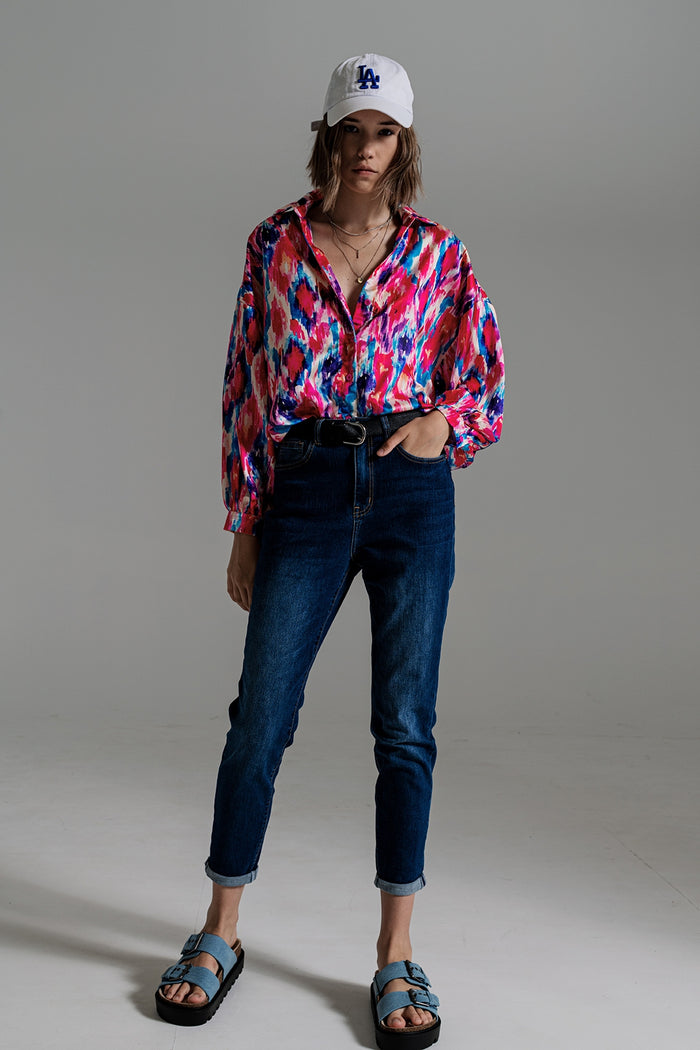 Regular Leg Basic Jeans in Mid Wash - Denim