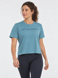 Remera Le Coq Sportif Mujer Training Back Celeste — vista principal