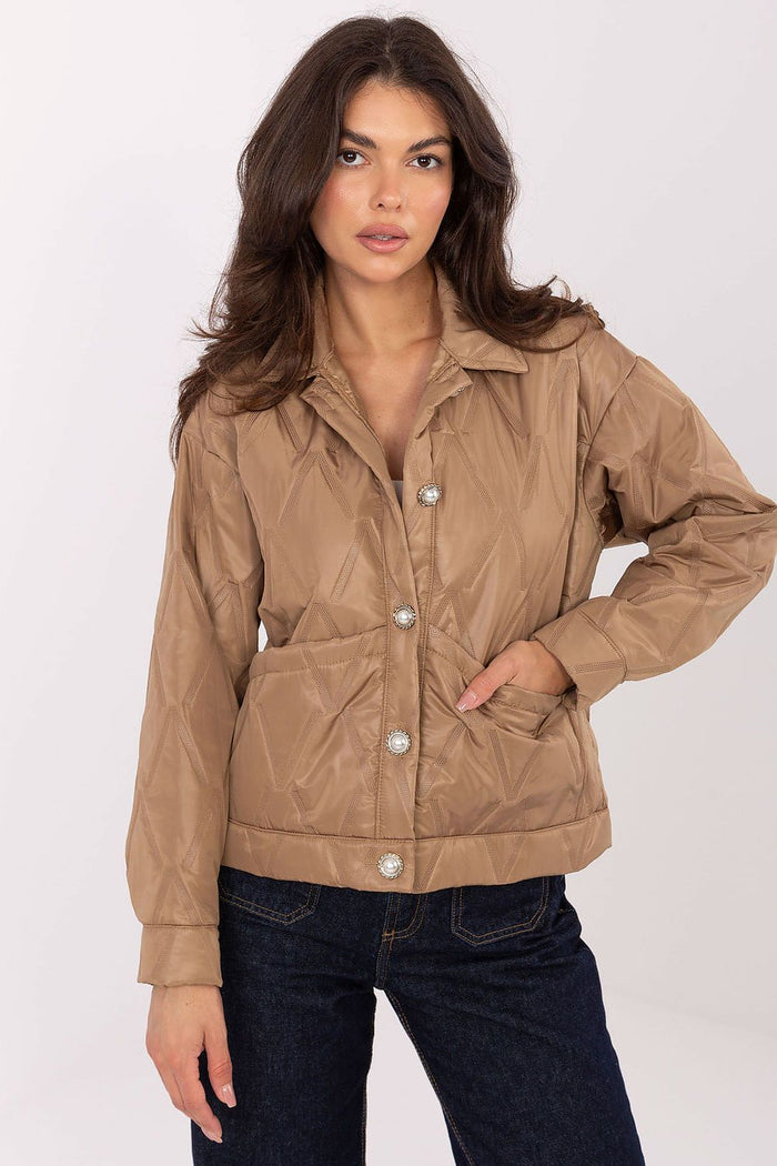 Rue Paris Fashionable Casual Jacket for Women brown one-size-fits-all - Coats & Jackets