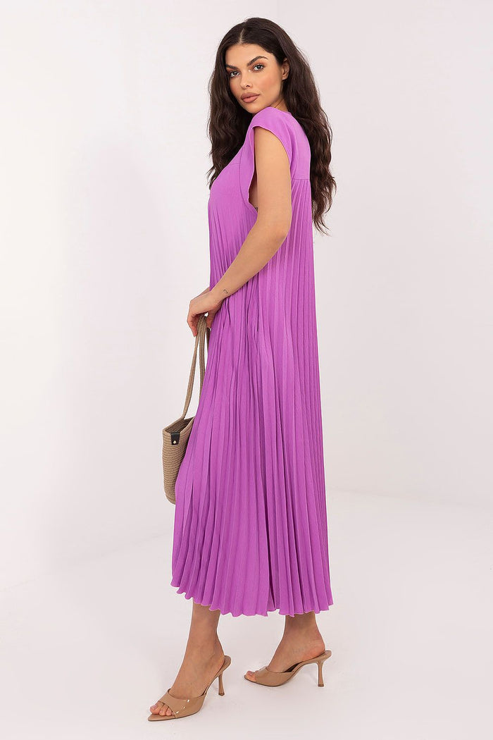Rue Paris Pleated Daydress in Vibrant Colors - Dresses