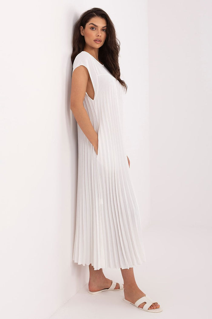 Rue Paris Pleated Daydress in Vibrant Colors - Dresses