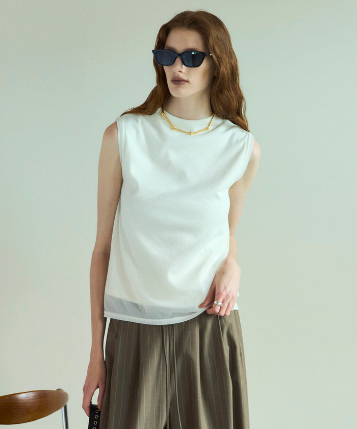 【SALE】Reversible See-through Tank Top