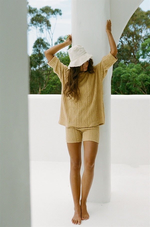 SAMPLE-Archer Bike Shorts - Tan Cable