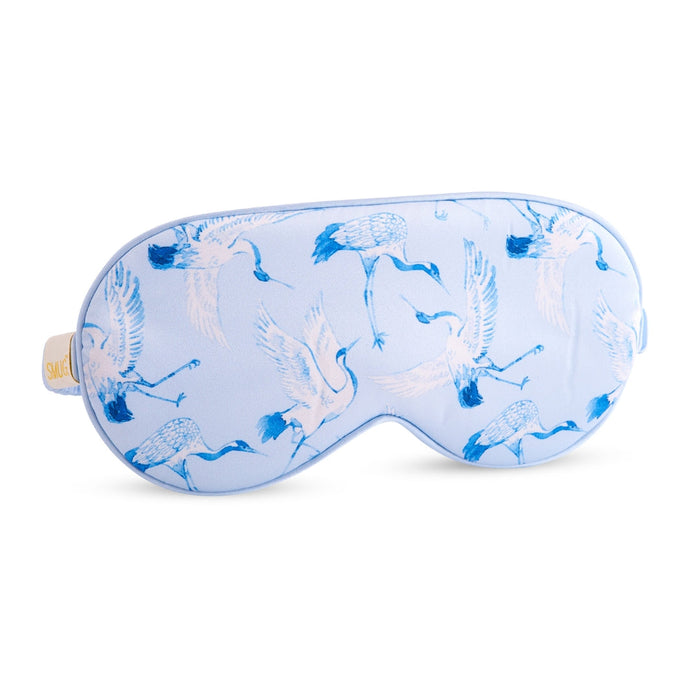 Satin Sleep Mask - Cranes Print Sleep Mask Only - Satin Sleep Mask