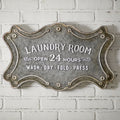 Scalloped Metal Laundry Sign