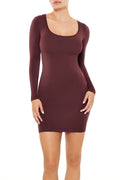 Seamless Scoop-Neck Mini Dress