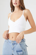 Seamless Surplice Cropped Cami