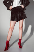 Sequined Shorts Mini in Black - trousers