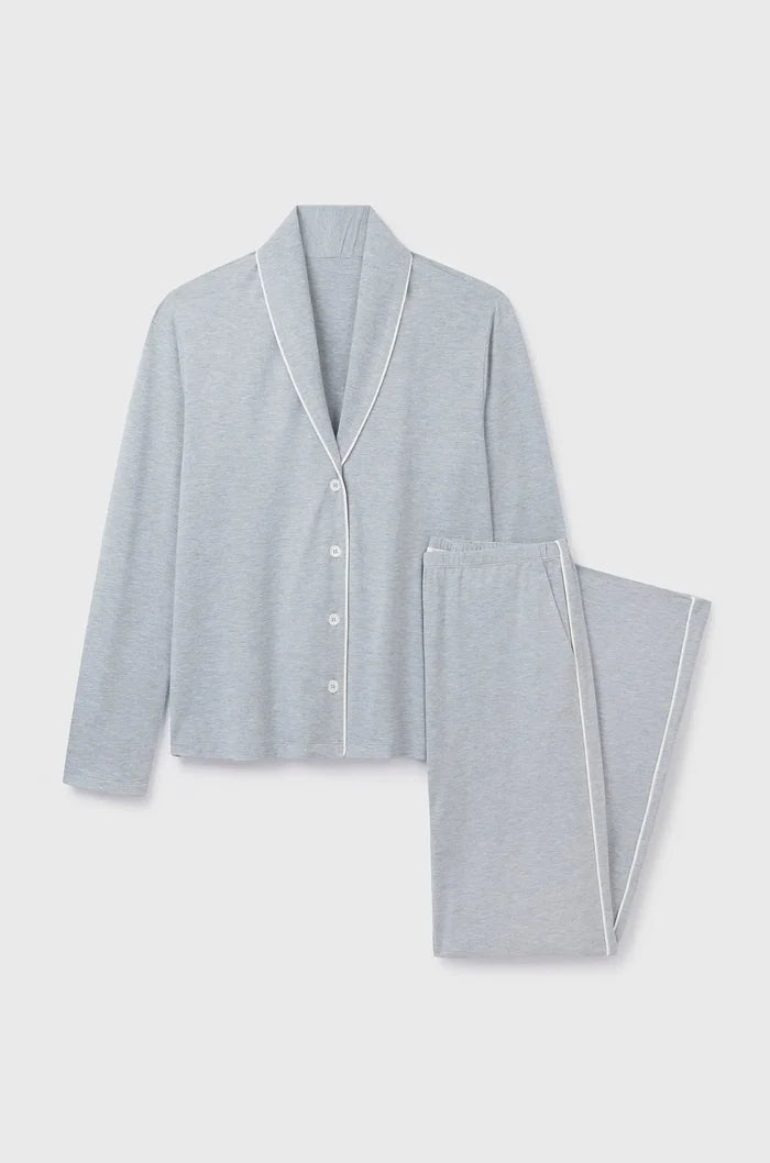 Shawl Collared Pyjama Set - Women's Nightwear