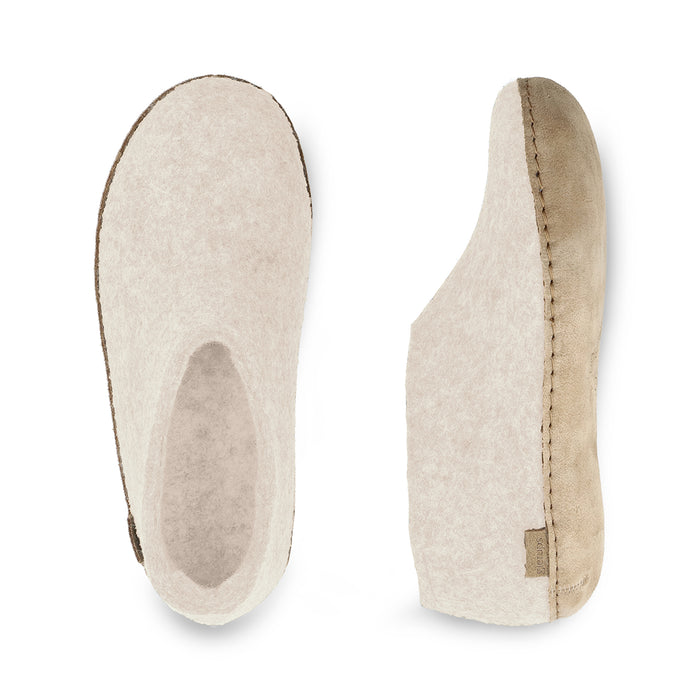 Shoe with leather sole - Off white