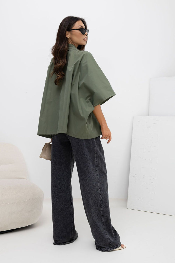 Short Loose-Fitting Coat for Effortless Style - Coats & Jackets