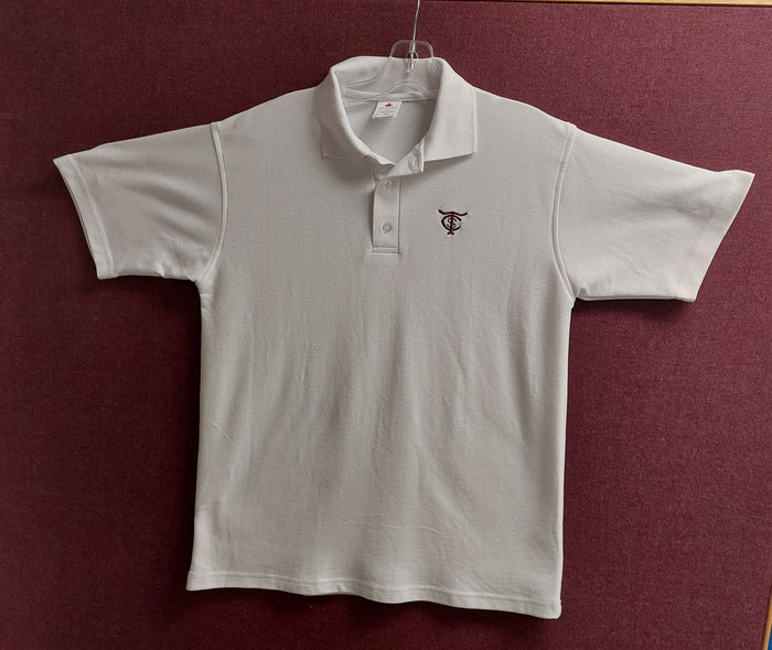 Short Sleeve Polo White Junior School