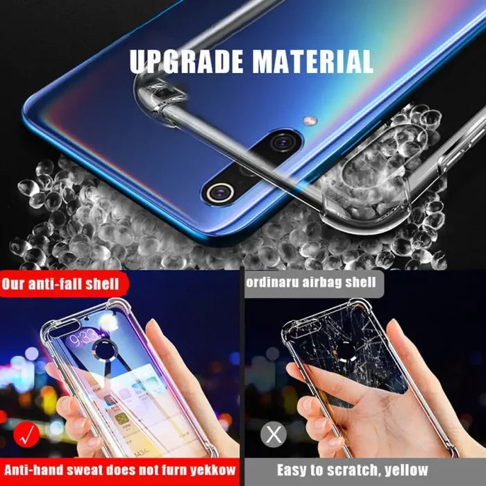 a hand holding a phone with a glass case