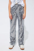 Silver sequin trouser - trousers
