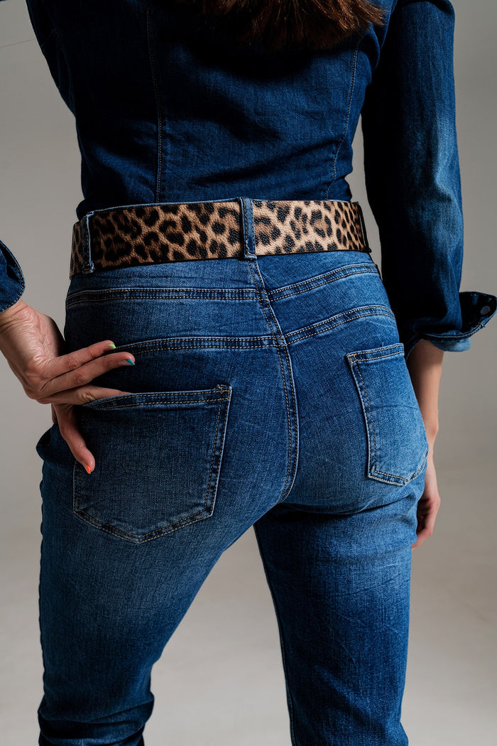 skinny High waisted Jeans in mid Wash - Denim