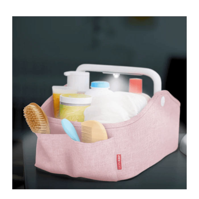 Skip Hop Nursery Style Light Up Nappy Caddy - Pink Heather
