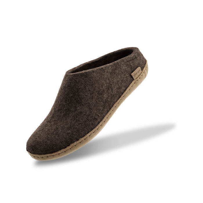Slip-on with leather sole - Chestnut