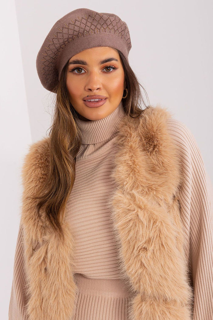 Smooth Beret Hat for Ladies - Stylish Accessory brown one-size-fits-all - Hats