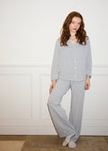 Soft Grey Marl Modal Cotton Pyjama Set - Pajamas