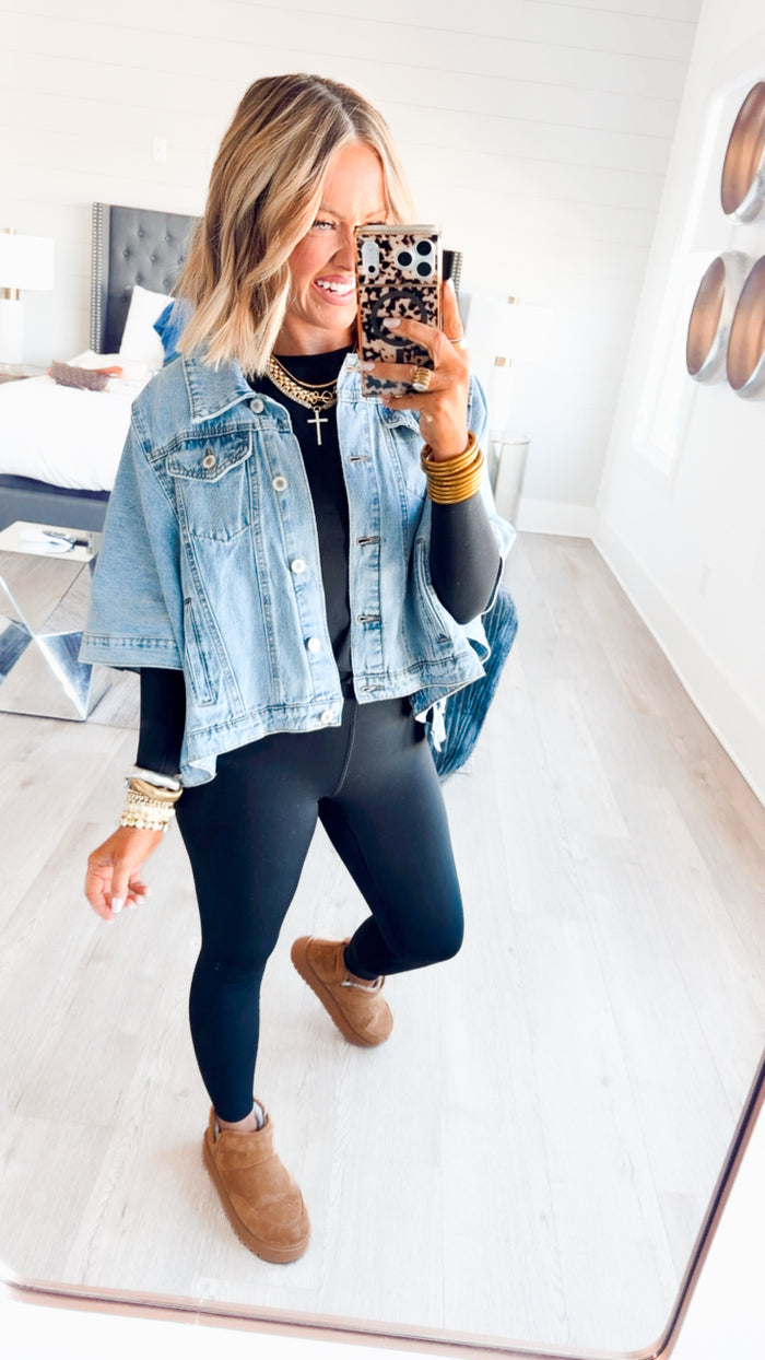 Sophie Denim Poncho Jacket