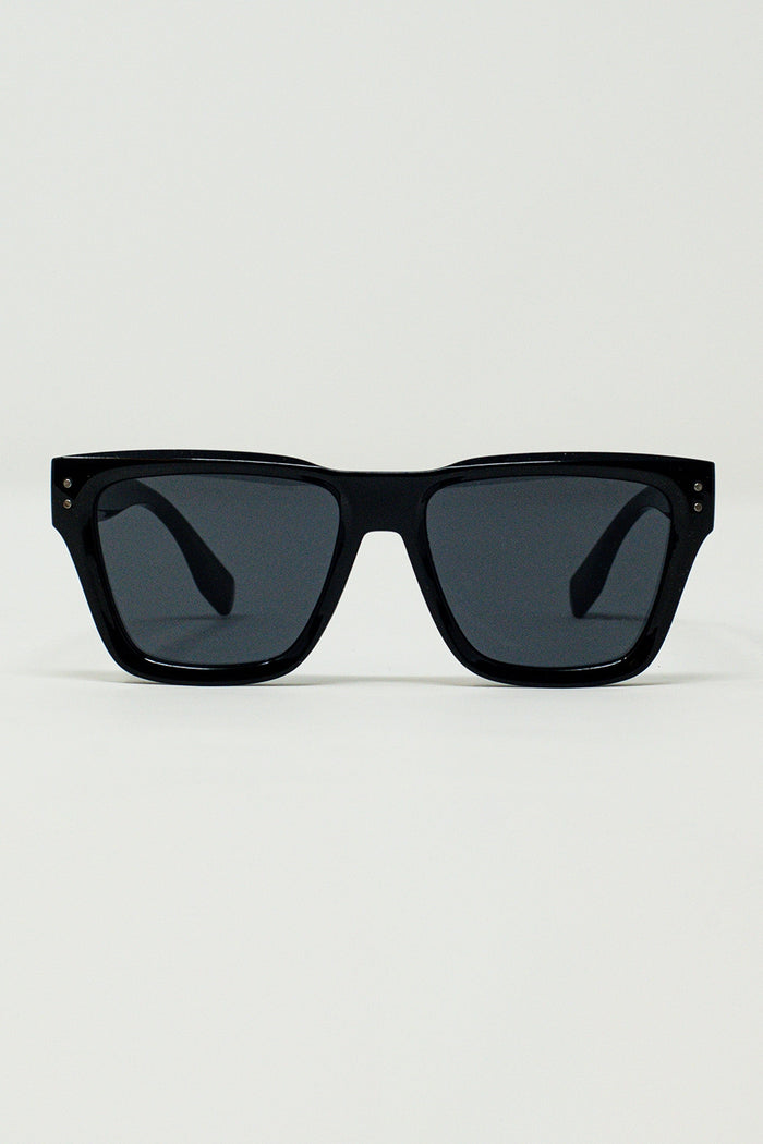 Square Chunky Black Sunglasses