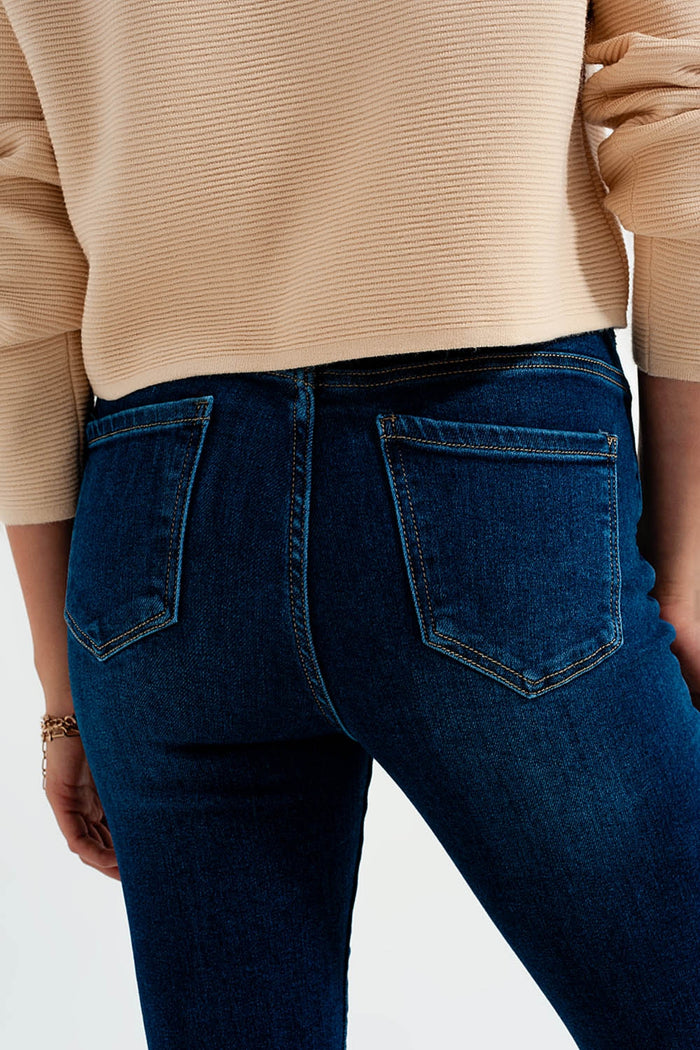 Stretch flare jeans in midwash - Denim