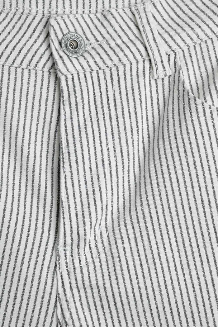 Striped trousers with a straight leg in a stretch fabric - trousers
