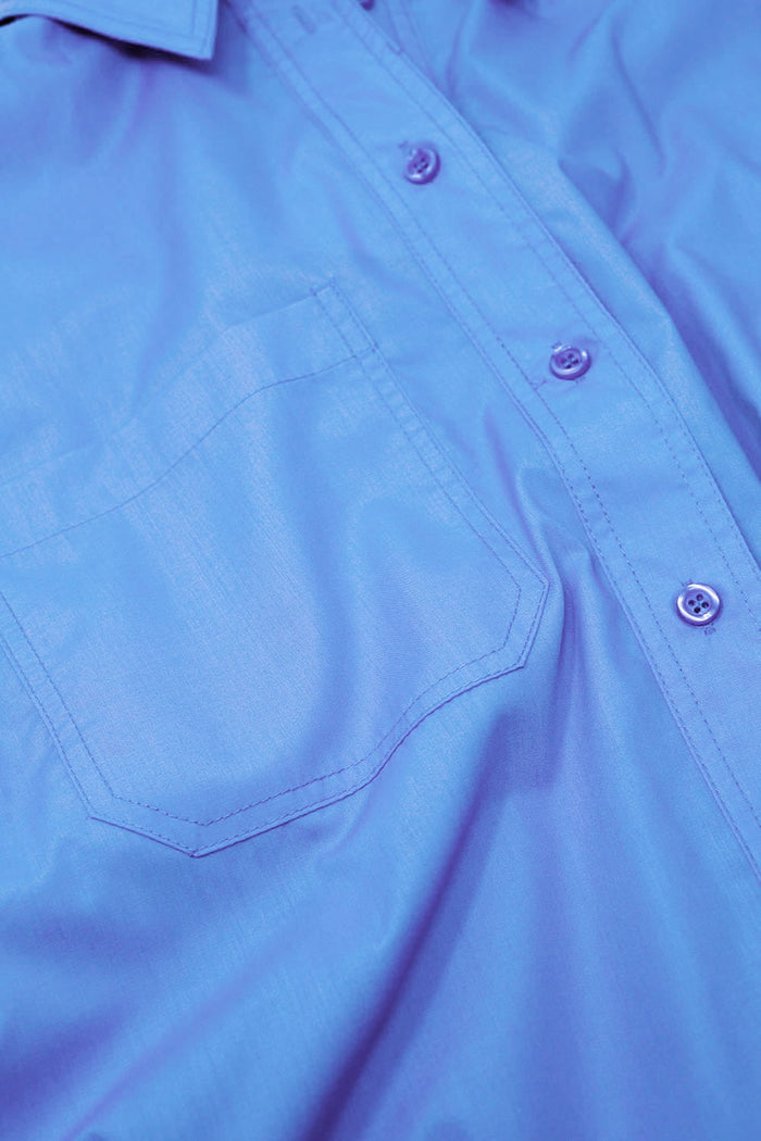 Super Oversized High Low Shirt in Blue - Shirts