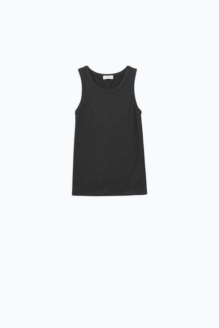 Super Soft Knitted Basic Tank in black