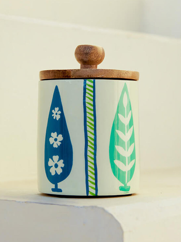 Sway Wooden Jar - Pinklay