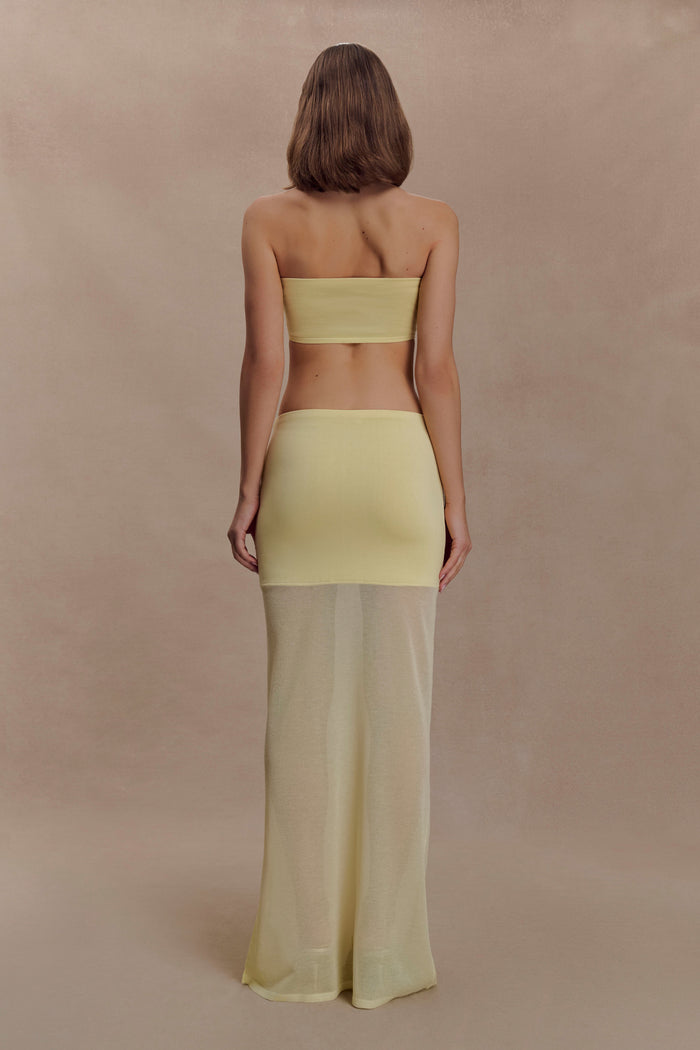 Tanyel Knit Bandeau Top - Lemon