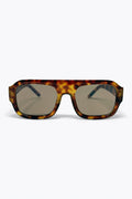 Tortoise Brown Square Frame Sunglasses for Women