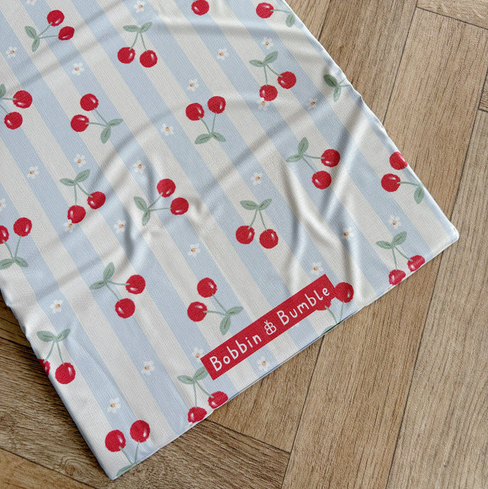 Travel Changing Mat - Cherry Stripe - Changing Mats
